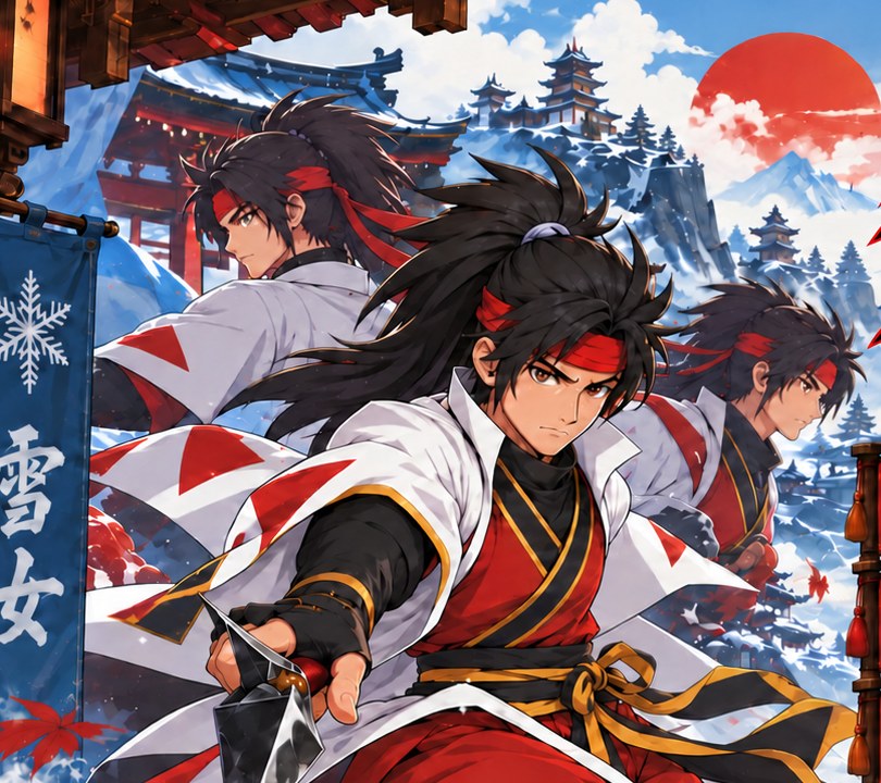 Shinobi Ninja Saga EX bersiap melempar kunai