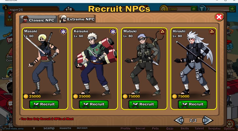 Merekrut ninja untuk tim
