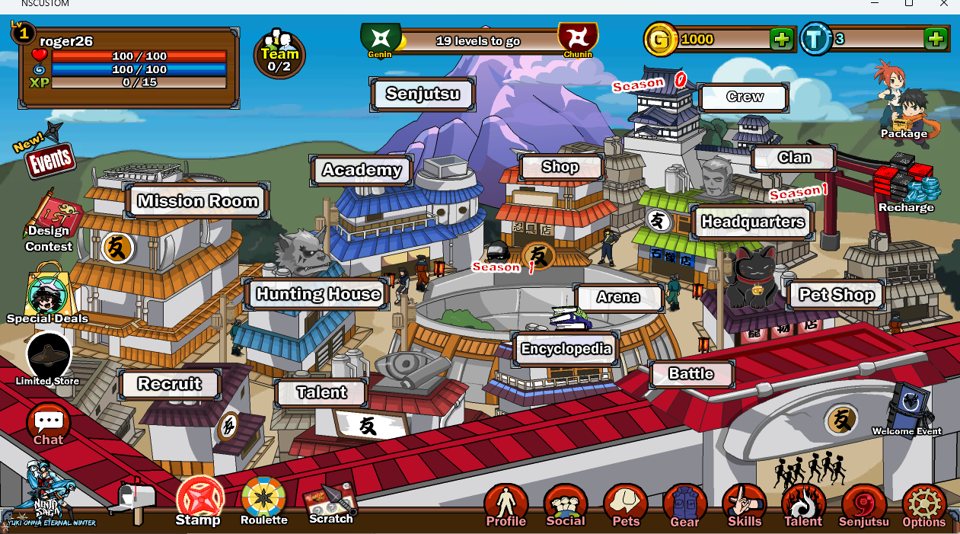 Desa ninja dengan Arena